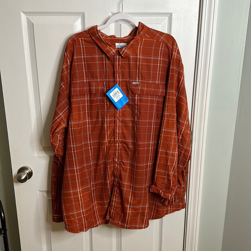 Men’s Columbia Silver Ridge 2.0 Plaid Long Sleeve Button Shirt NWT